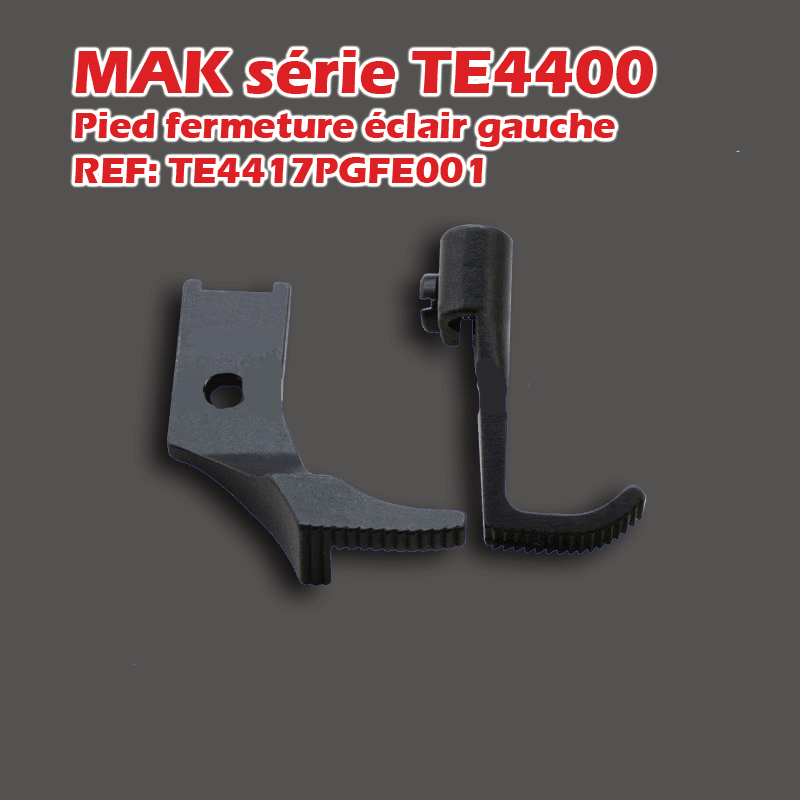 left toe zipper foot for MAK TE4400 series